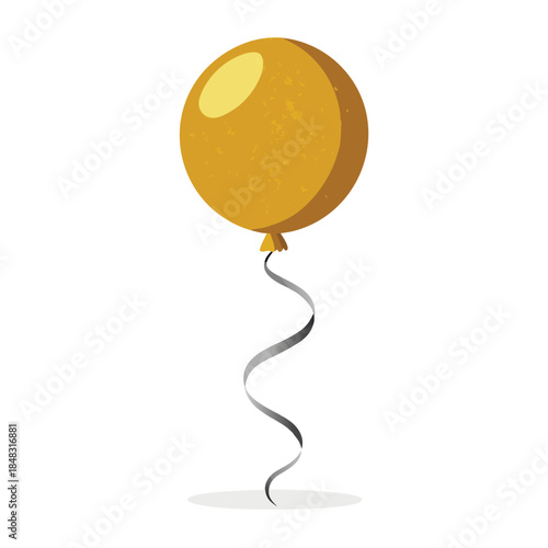 One solitary, sparkling gold balloon ascending against a neutral backdrop, signifying hope and festive joy.