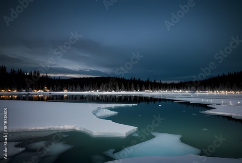lake and mountains