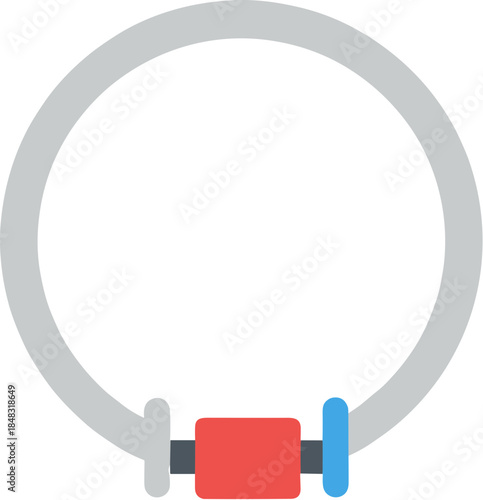 Colorful beaded nose ring piercing accessory icon.