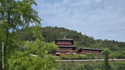 chinese temple in the mountains