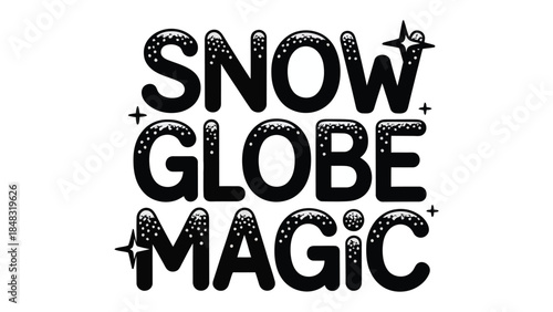 Snow Globe Magic: Experience the enchanting allure of a winter wonderland. this artwork presents a sense of seasonal beauty and the whimsical charm