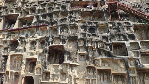 Thousand Buddha Cliff Ancient Rock Carvings in China