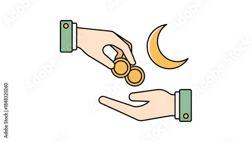 distributing zakat and alms money during the month of Ramadan