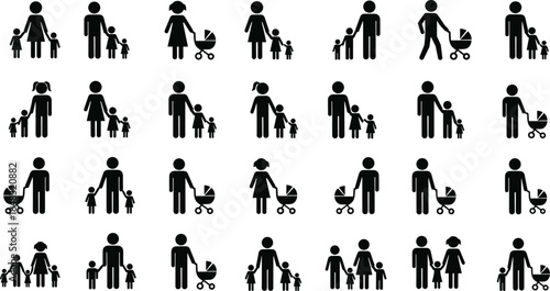 Three diverse people silhouettes jumping high together on a round outdoor trampoline, illustrating active lifestyle, fitness, friends, freedom, and dynamic group activity vector.