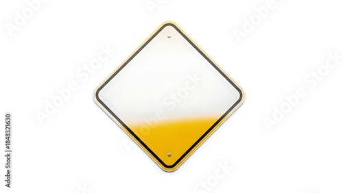 Free Download Blank Diamond Shaped Warning Sign with Yellow Gradient. - GFXLoad