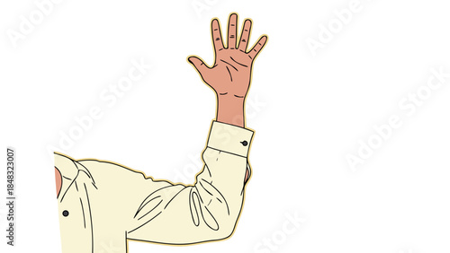 Stylized Arm and Hand Waving