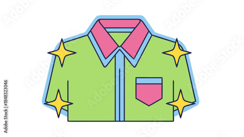 Sparkling Green Button-Up Shirt Icon