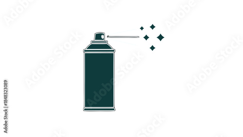 Spray Can Icon with Sparkle Effect