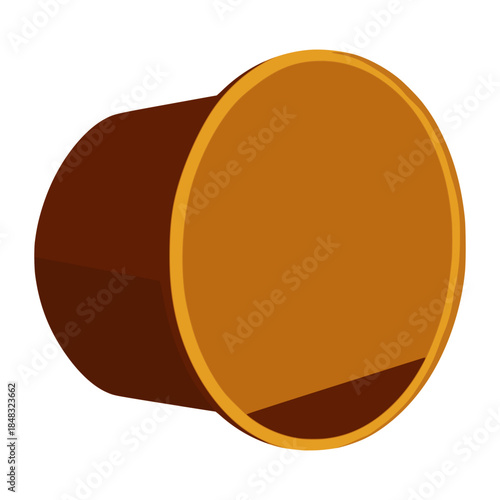Coffee capsule drink beverage flat color vector illustration template design