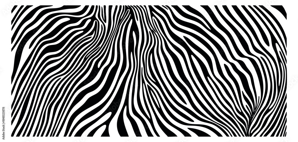 custom made wallpaper toronto digitalBlack and white zebra pattern collection with stripes minimalist flat vector