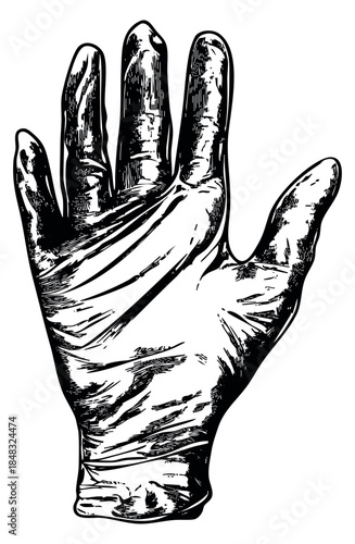 Vintage hand illustration black and white sketch vector illustration