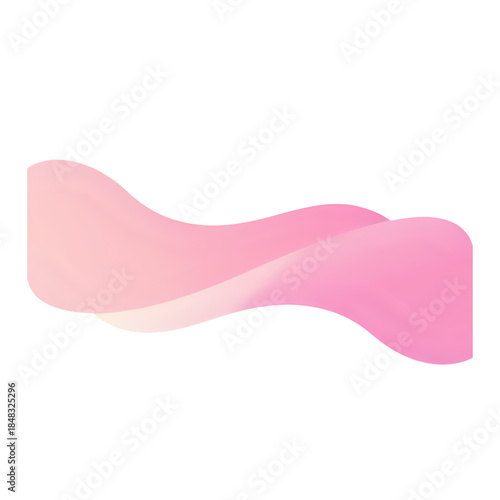 Abstract Pink Waveform Illustration on White Background
