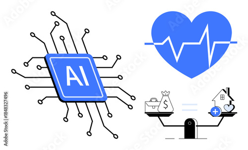 Artificial intelligence. Artificial intelligence components influencing healthcare and financial choices. Artificial intelligence as a factor driving efficient decision-making. For tech, health
