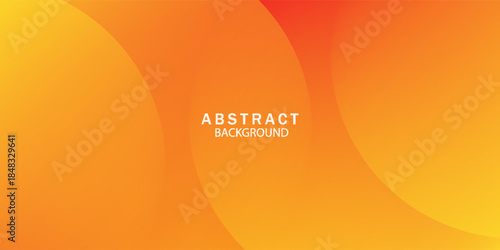 Minimal geometric background. Orange elements with fluid gradient. Dynamic shapes composition. Eps10 vector
