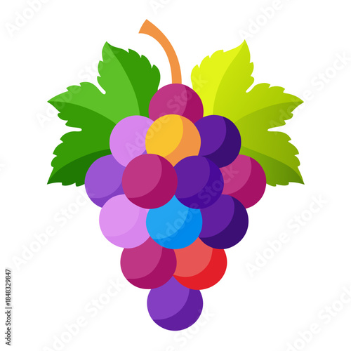 zinfandel grape with leaves