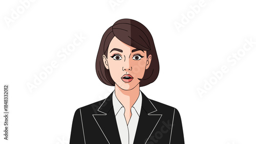 Surprised Businesswoman Illustration