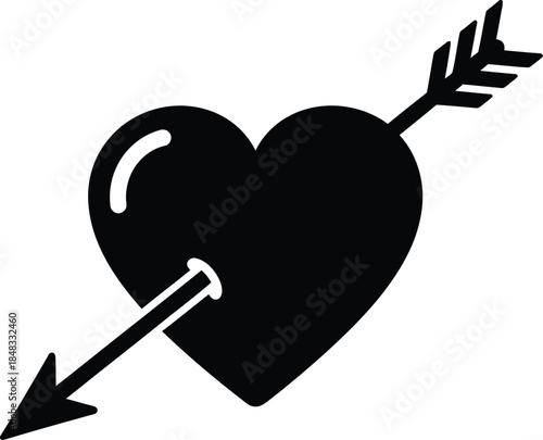 Heart pierced by arrow