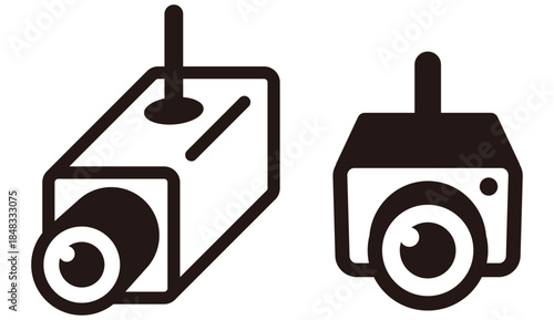 監視カメラ・防犯カメラのアイコンセット