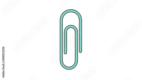 Teal Paperclip Icon