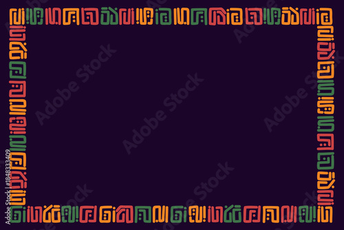 tribal traditional border for black history month