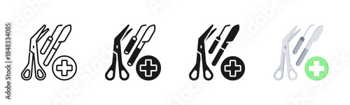 Surgery Icon, Multi Styles Icon Set