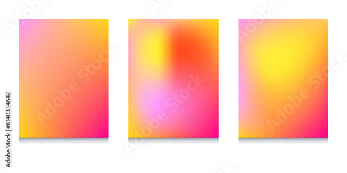 set vertical abstract gradient modern colors background For banner, poster, flyer, covers, wallpapers, brands, social media and other mobile projects