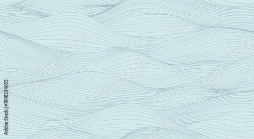 Abstract background with a pattern of wavy, dotted lines creating a serene and minimalist landscape of hills or sea waves.