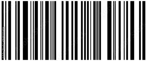 Abstract barcode icon vector on transparent background, symbolizing product identification, retail scanning, and inventory tracking