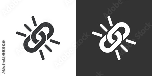 Link Building icon. Solid glyph series icon