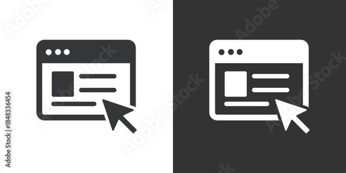 Web Browser Navigation icon. Solid glyph series icon