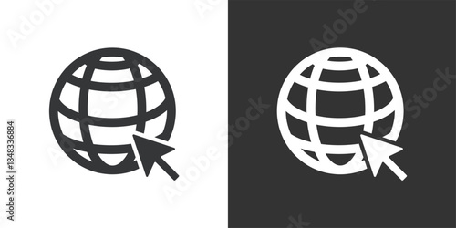 Internet Browsing icon. Solid glyph series icon