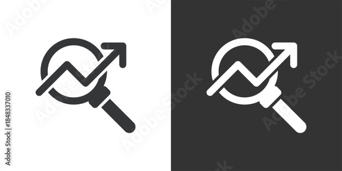 SEO Optimization Analysis icon. Solid glyph series icon