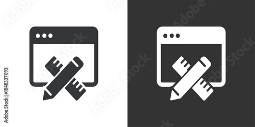 Web Customization Tools icon. Solid glyph series icon