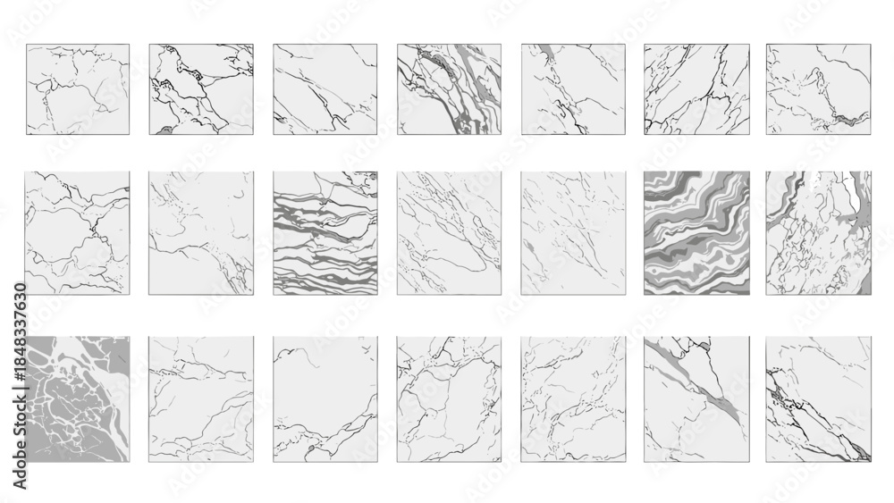 Obraz premium Set of 20 marble texture samples