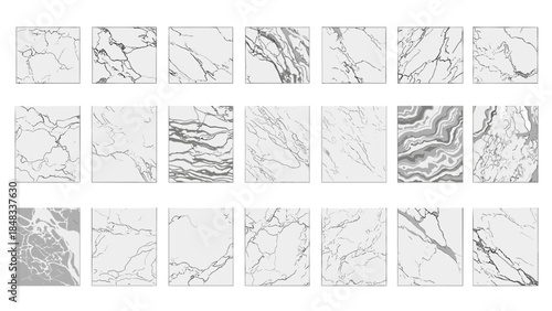 Set of 20 marble texture samples