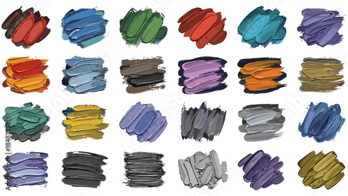 Collection of colorful smudges a