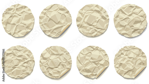 Crumpled paper balls