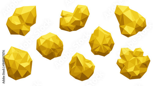 Collection of golden nuggets