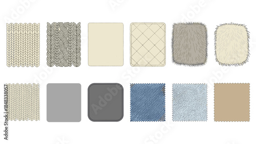 Collection of assorted fabric swatches