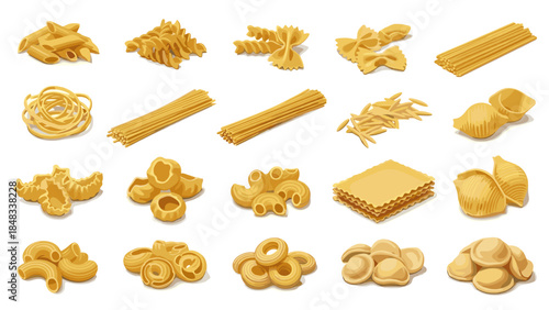 Assorted pasta shapes