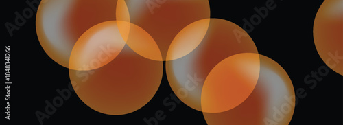 Vibrant Abstract Background with Overlapping Gradient Orange Circles