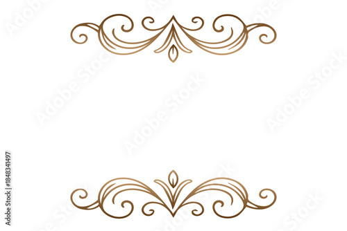 This vector features two simple calligraphy frames inspired by ornamental design, using abstract swirls and artistic curves to create a clean, graceful decorative style with precise flowing lines.