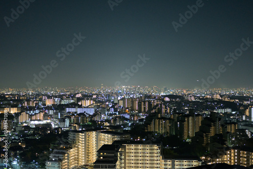 千里ニュータウン（大阪府吹田市・豊中市）の千里中央の夜景