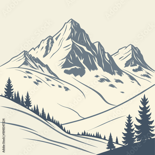 Majestic mountain range