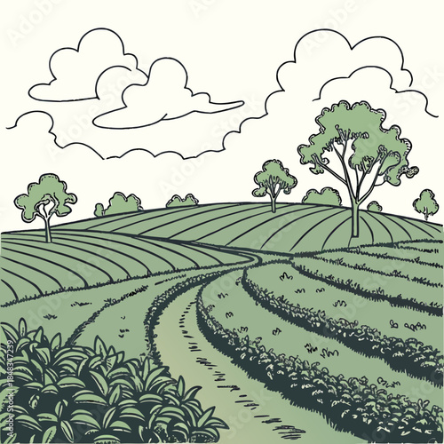 Serene countryside landscape