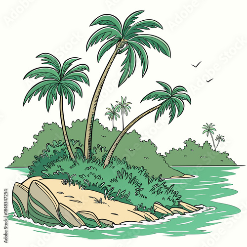 Tropical island paradise