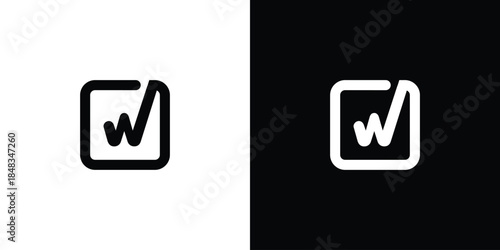 Modern and unique W letter logo design