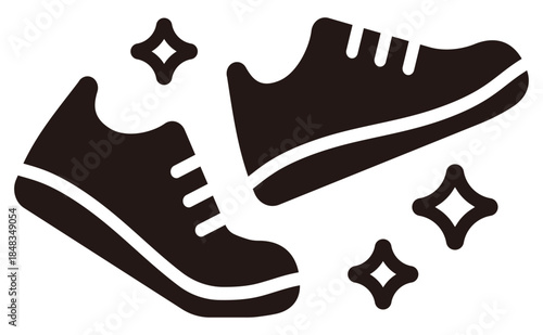 楽しく歩くイメージの靴アイコン