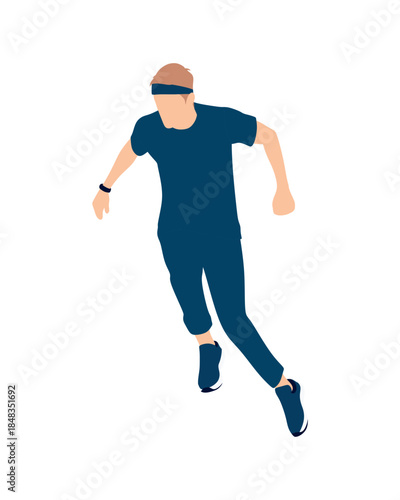 Flat vector people and illustration, man with casual outfit