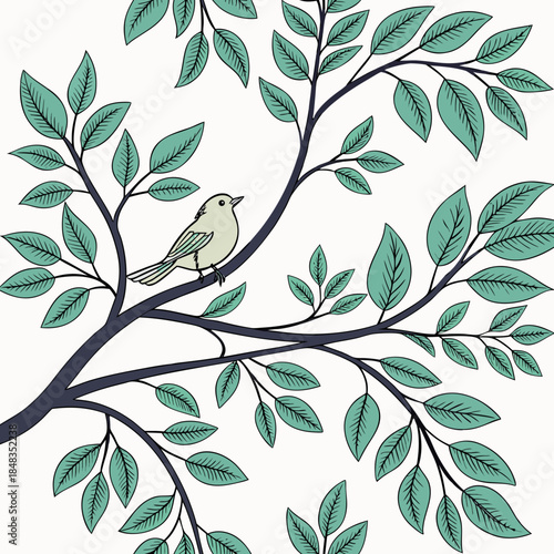 Bird perched on a branch